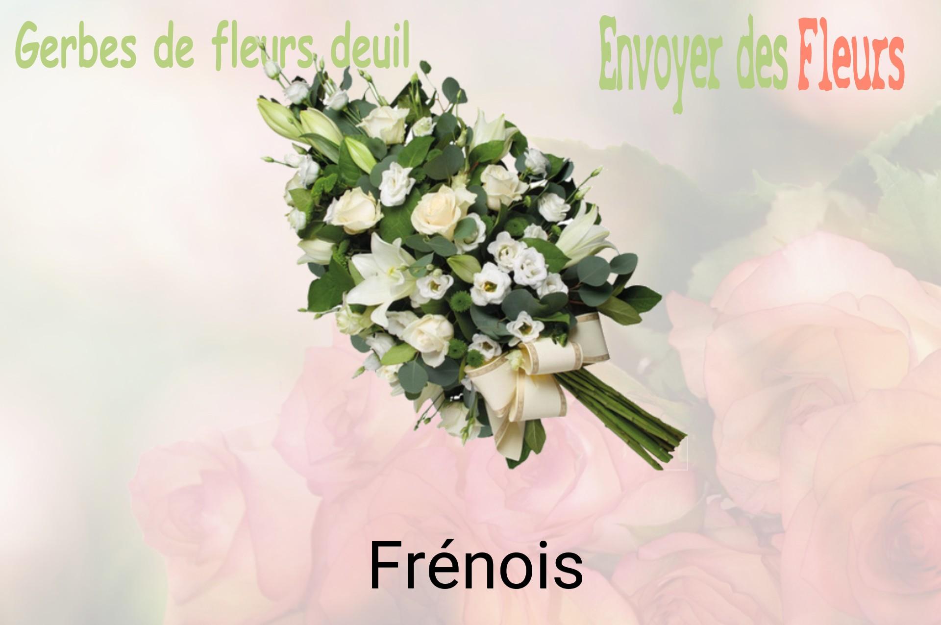 Gerbe de fleurs de deuil livrée à Frénois